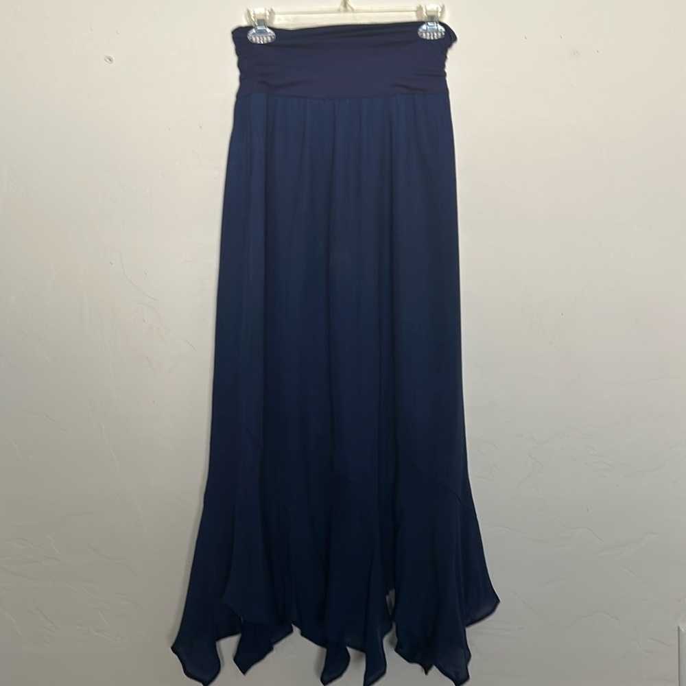APT.9 Blue Flowy Lined Skirt